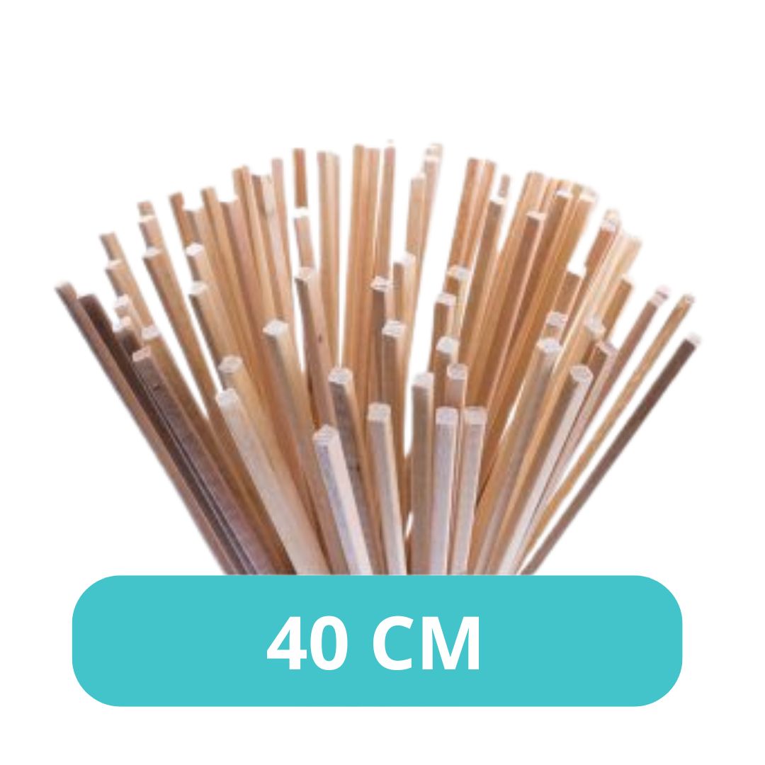 Bastoncini quadrati per zucchero filato da 40cm - 1000 pezzi