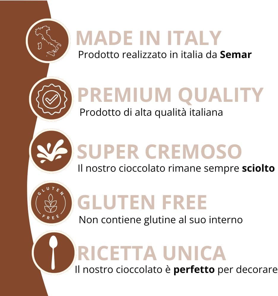 Crema spalmabile  Fondente da 1 Kg  ( Gluten Free )